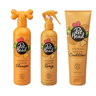 Pet Head Ditch The Dirt - 3-teiliges Pflegeset (Shampoo, Conditioner, Spray)