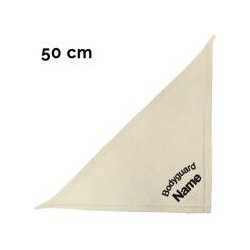 Schecker - Besticktes Halstuch, Bodyguard + Name [50cm - Beige]