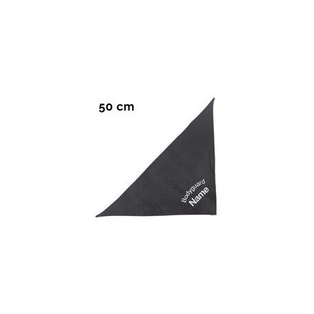 Schecker - Besticktes Halstuch, Bodyguard + Name [50cm - Schwarz]