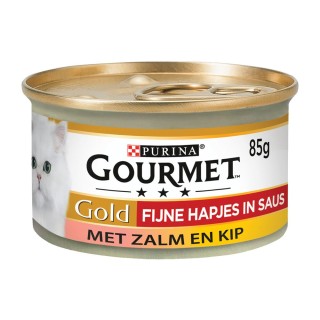 Purina Gourmet Gold Feine Snacks in Soße - Lachs und Huhn - 24 x 85 g