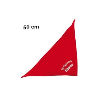 Schecker - Besticktes Halstuch, Bodyguard + Name [50cm - Rot]