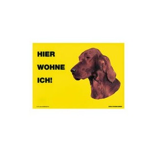 Warnschild "Hier wohne ich"