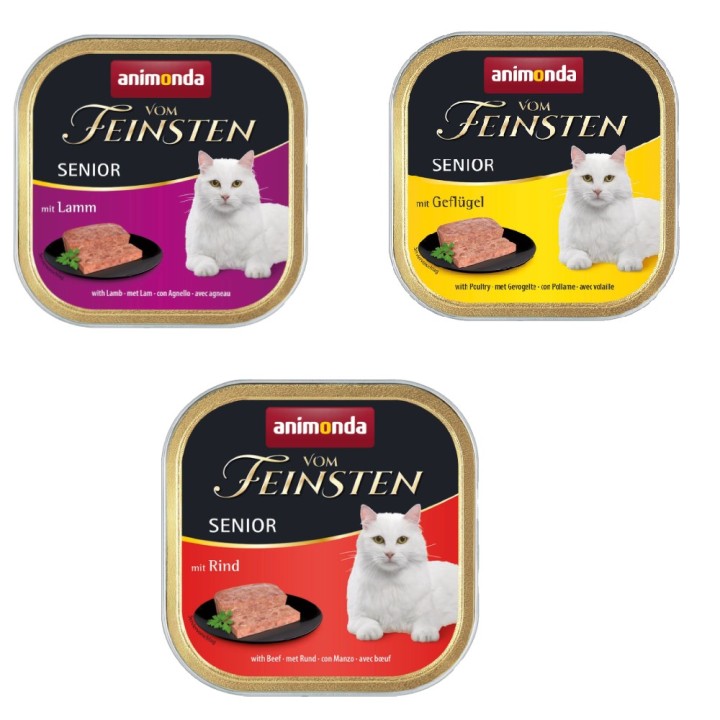 Kombi-Paket animonda vom Feinsten Senior 36 x 100 g - Rind + Geflügel + Lamm