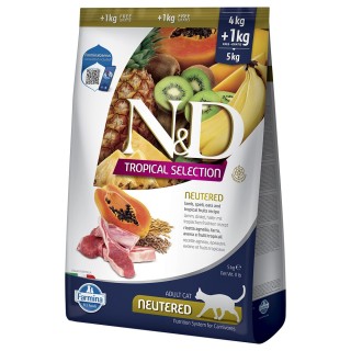 N&D Cat Tropical Selection Neutered mit Lamm - 5 kg (4 + 1 kg)