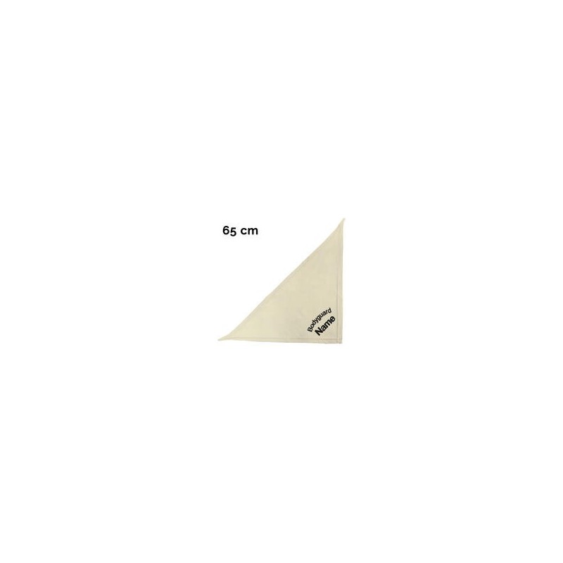 Schecker - Besticktes Halstuch, Bodyguard + Name [65cm - Beige]