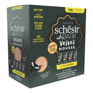 Schesir After Dark Velvet Mousse 12 x 80 g - Mixpaket (4 Sorten)