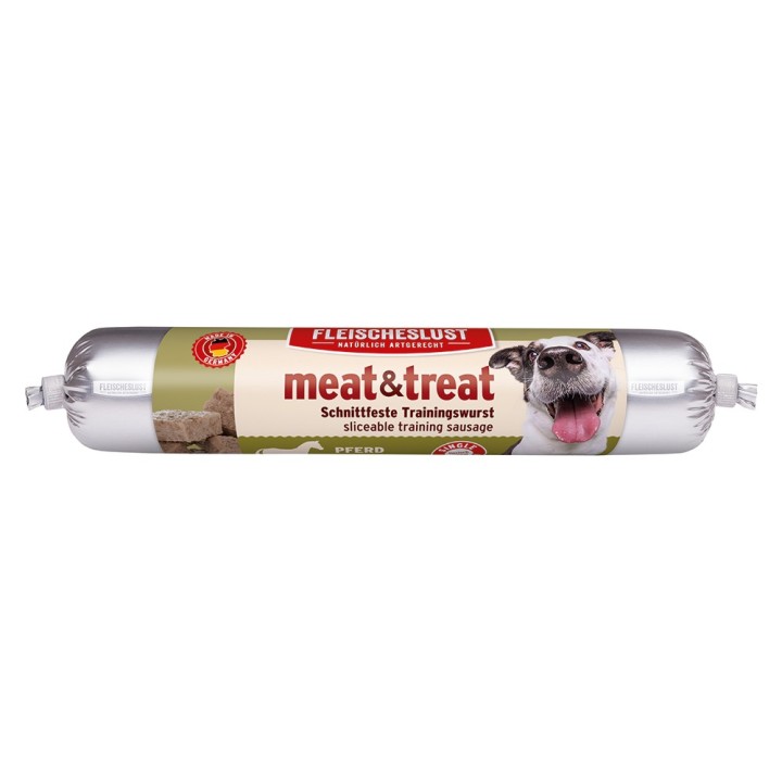Fleischeslust meat & treat Trainingswurst - Sparpaket: Pferd 6 x 80 g