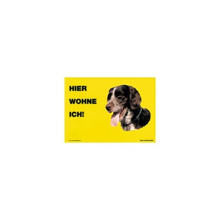 Warnschild "Hier wohne ich"