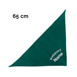Schecker - Besticktes Halstuch, Bodyguard + Name [65cm - Petrol]