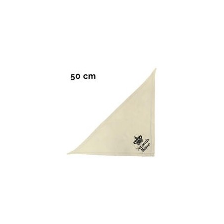 Schecker - Besticktes Halstuch, Prinzessin + Krone + Name [50cm - Beige]