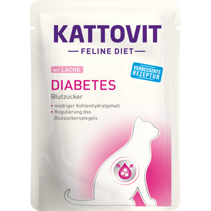 Kattovit Diabetes Frischebeutel Lachs  - 85 g