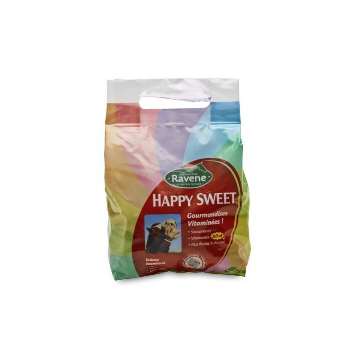 Nahrungsergänzungsmittel für Pferde Apfelgeschmack happy sweet Ravene