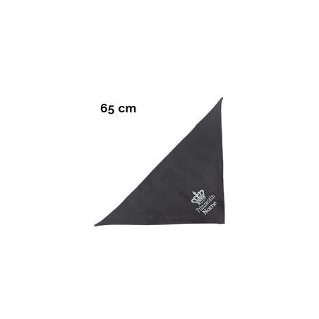 Schecker - Besticktes Halstuch, Prinzessin + Krone + Name [65cm - Schwarz]