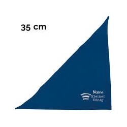 Schecker - Besticktes Halstuch kleiner König + Krone + Name [35cm - Blau]