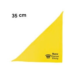 Schecker - Besticktes Halstuch kleiner König + Krone + Name [35cm - Gelb]