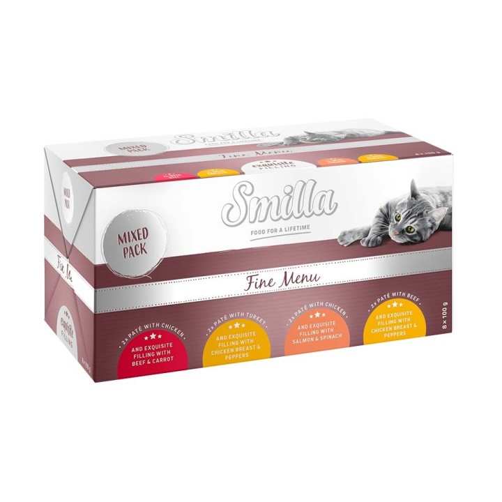 Smilla Schale Fine Menu 8 x 100 g - Erlesene Füllung Mixpaket (4 Sorten)