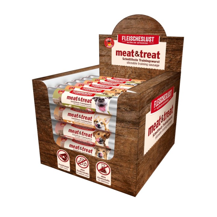Fleischeslust meat & treat 33 x 80 g - Mixpaket II (4 Sorten)