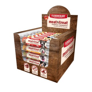 Fleischeslust meat & treat 33 x 80 g - Mixpaket I (5 Sorten)