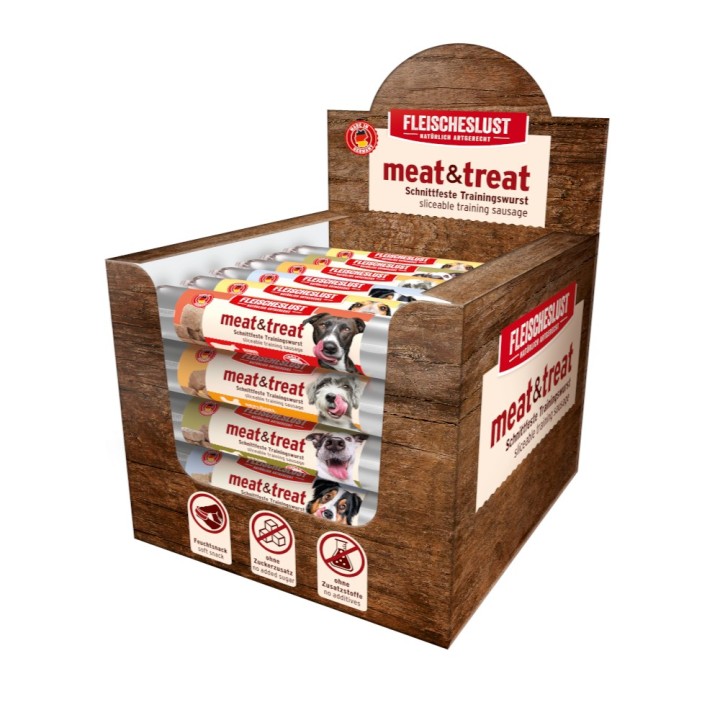 Fleischeslust meat & treat 33 x 80 g - Mixpaket I (5 Sorten)