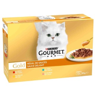 Gourmet Gold Saftig-Feine Streifen 12 x 85 g - Huhn Varianten