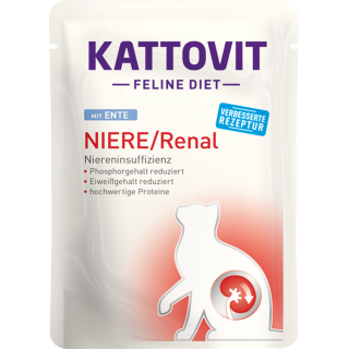 Kattovit Niere/Renal Frischebeutel Ente - 85 g