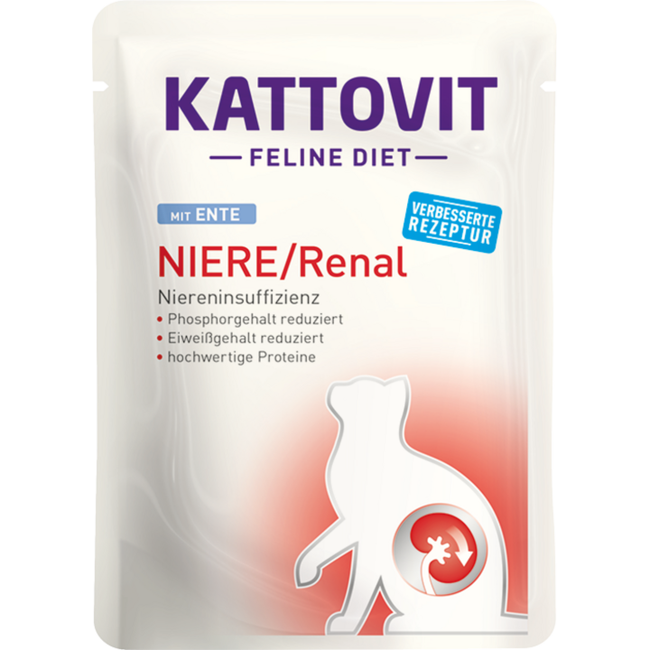 Kattovit Niere/Renal Frischebeutel Ente - 85 g