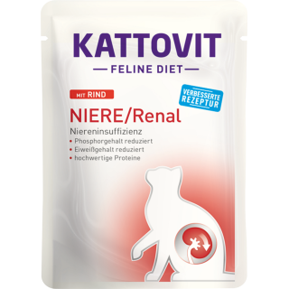 Kattovit Niere/Renal Frischebeutel Rind - 85 g
