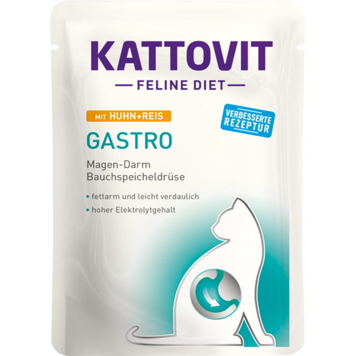 Kattovit Gastro Frischebeutel mit Reis - Huhn + Reis