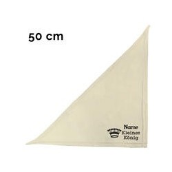Schecker - Besticktes Halstuch kleiner König + Krone + Name [50cm - Beige]