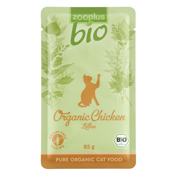 zooplus Bio Kitten 6 x 85 g - Bio Huhn (Megapack 6x85g)