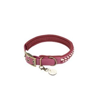 Trendfährte Hundehalsband BioThane® [XXS: 23-30 cm x 24 mm - Bordeaux]