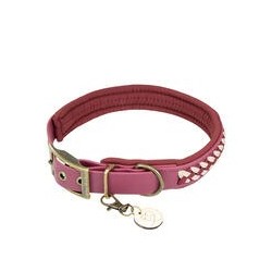 Trendfährte Hundehalsband BioThane® [XXS: 23-30 cm x 24 mm - Bordeaux]