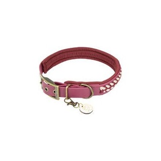 Trendfährte Hundehalsband BioThane® [M: 38-45 cm x 30 mm - Bordeaux]