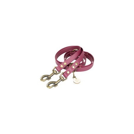 Trendfährte Hundeleine BioThane® 3-fach verstellbar [L/XL: 2 m x 19 mm - Bordeaux]