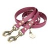 Trendfährte Hundeleine BioThane® 3-fach verstellbar [L/XL: 2 m x 19 mm - Bordeaux]