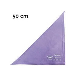 Schecker - Besticktes Halstuch kleiner König + Krone + Name [50cm - Flieder]