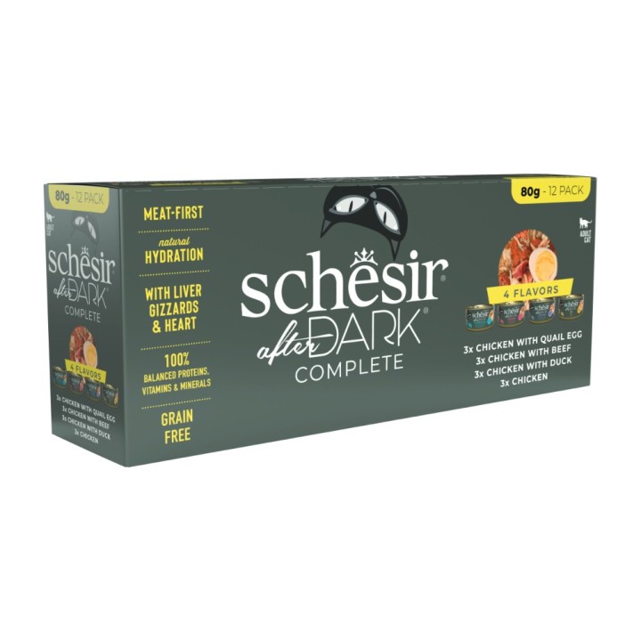 Schesir After Dark 12 x 80 g - Mix: 4 Geschmacksrichtungen