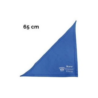 Schecker - Besticktes Halstuch kleiner König + Krone + Name [65cm - Royalblau]