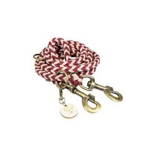 Trendfährte Hundeleine Paracord eckig geflochten [S: 2 m x 8 mm - Bordeaux]