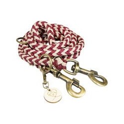 Trendfährte Hundeleine Paracord eckig geflochten [S: 2 m x 8 mm - Bordeaux]