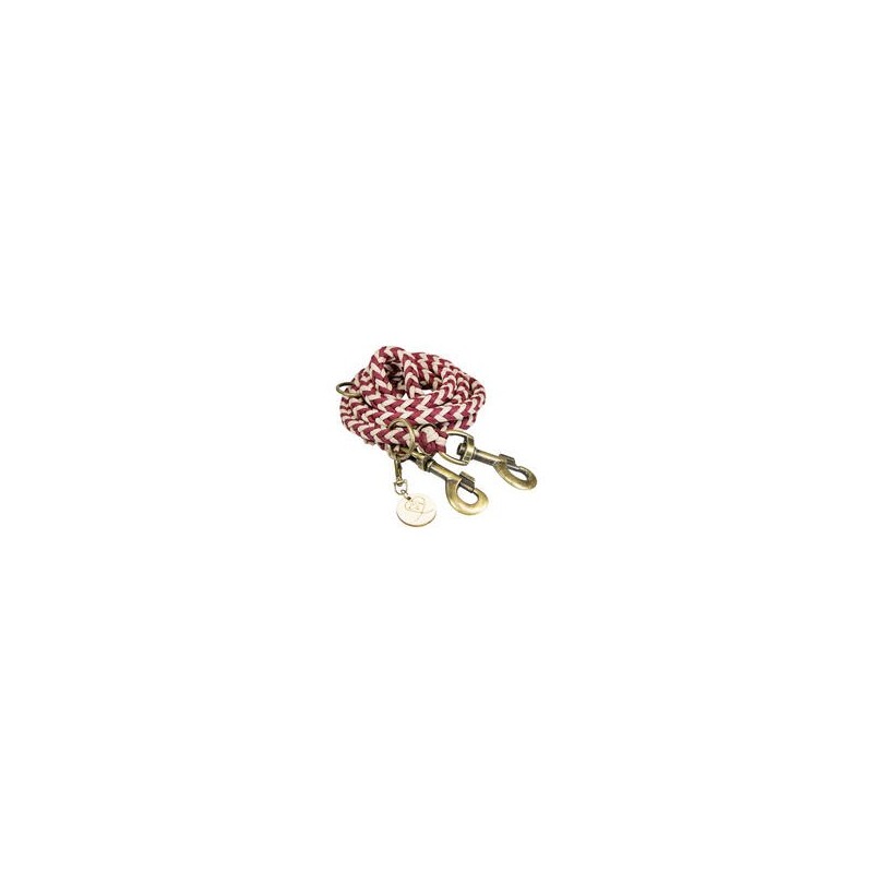 Trendfährte Hundeleine Paracord eckig geflochten [S: 2 m x 8 mm - Bordeaux]