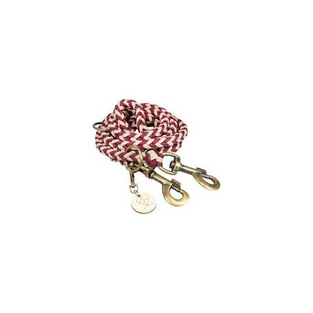 Trendfährte Hundeleine Paracord eckig geflochten [S: 2 m x 8 mm - Bordeaux]