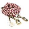 Trendfährte Hundeleine Paracord eckig geflochten [S: 2 m x 8 mm - Bordeaux]