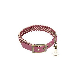 Trendfährte Hundehalsband Paracord [XXS: 23-30 cm x 24 mm - Bordeaux]