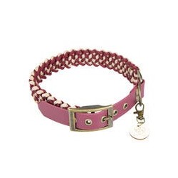 Trendfährte Hundehalsband Paracord [XXS: 23-30 cm x 24 mm - Bordeaux]