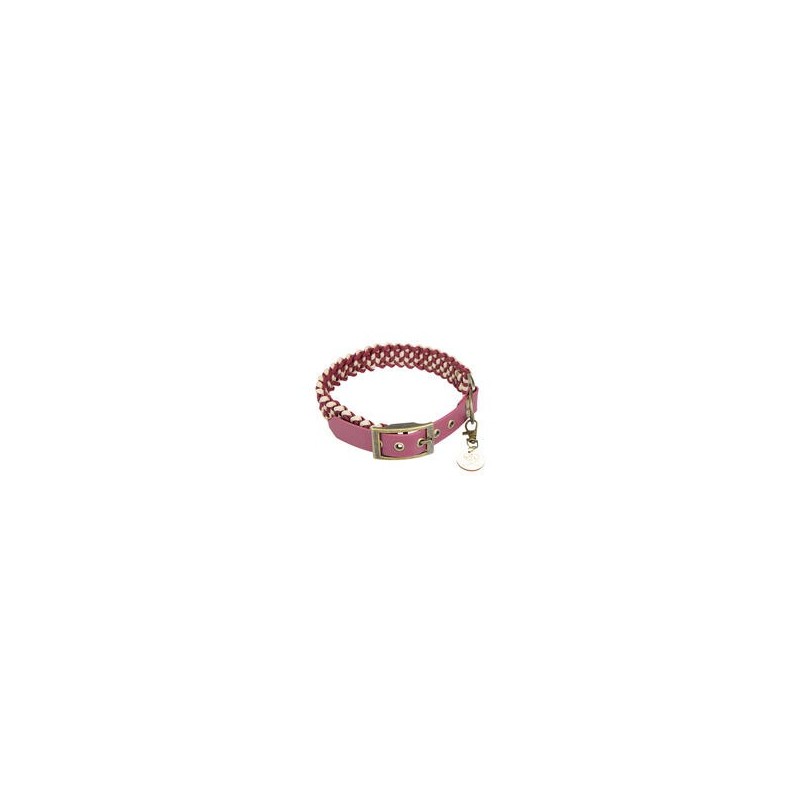 Trendfährte Hundehalsband Paracord [XXS: 23-30 cm x 24 mm - Bordeaux]
