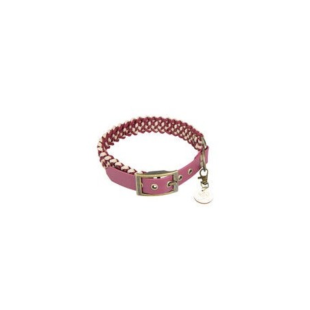 Trendfährte Hundehalsband Paracord [XXS: 23-30 cm x 24 mm - Bordeaux]