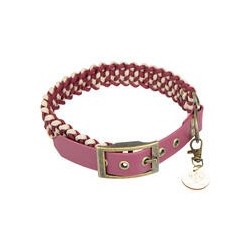 Trendfährte Hundehalsband Paracord [M: 38-45 cm x 30 mm - Bordeaux]