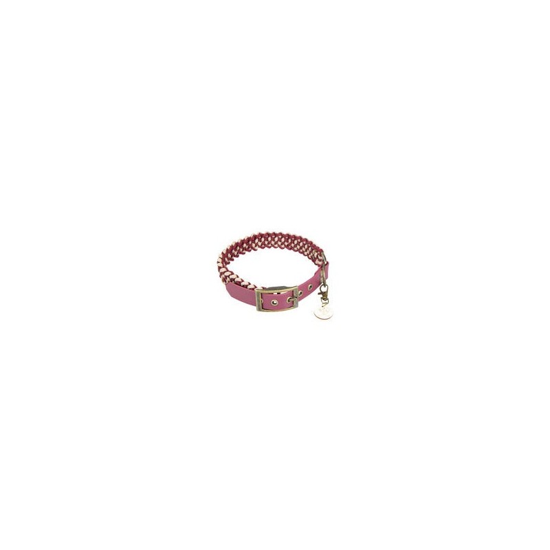 Trendfährte Hundehalsband Paracord [M: 38-45 cm x 30 mm - Bordeaux]