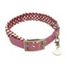 Trendfährte Hundehalsband Paracord [M: 38-45 cm x 30 mm - Bordeaux]